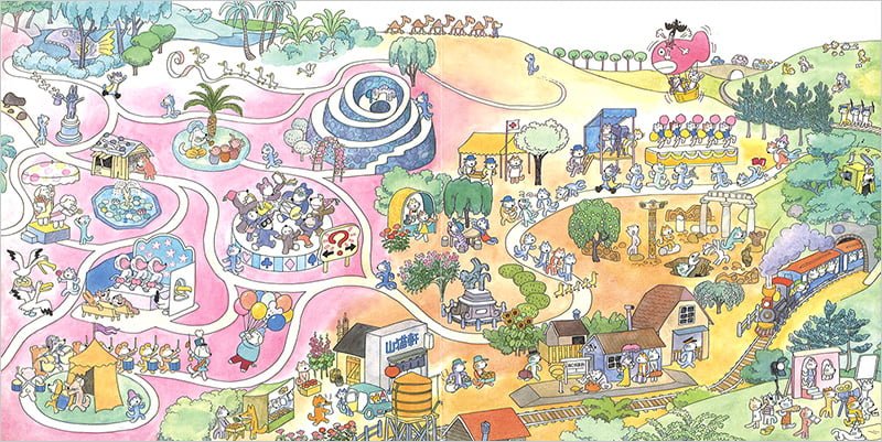 絵本「絵巻えほん 11ぴきのねこマラソン大会」の一コマ2