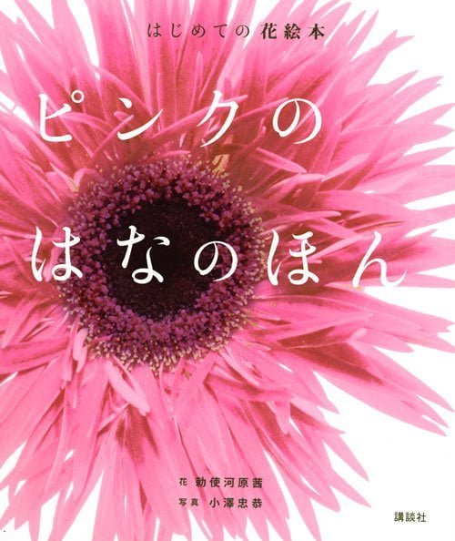 絵本「ピンクの はなの ほん」の表紙（詳細確認用）（中サイズ）