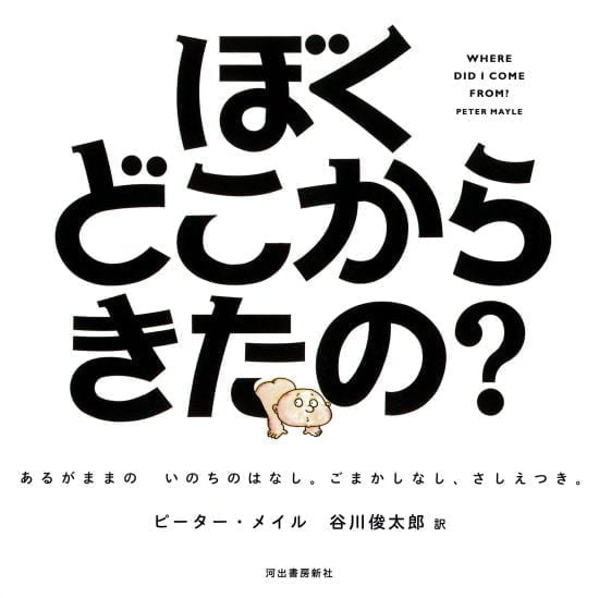 絵本「ぼくどこからきたの？」の表紙（中サイズ）