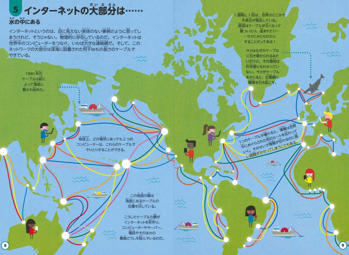 絵本「インフォグラフィックスで学ぶ楽しいサイエンス 数とコンピューターについて知っておくべき100のこと」の一コマ4