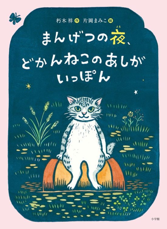 絵本「まんげつの夜、どかんねこのあしがいっぽん」の表紙（中サイズ）