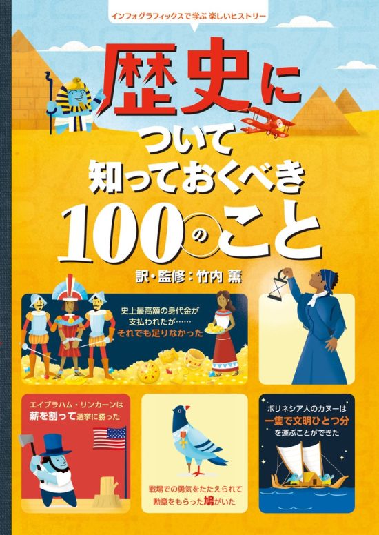 絵本「歴史について知っておくべき１００のこと」の表紙（全体把握用）（中サイズ）