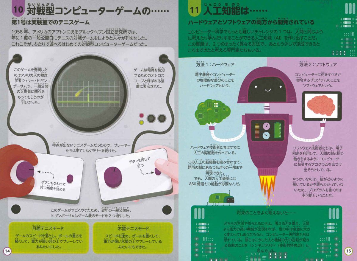 絵本「インフォグラフィックスで学ぶ楽しいサイエンス 数とコンピューターについて知っておくべき100のこと」の一コマ7