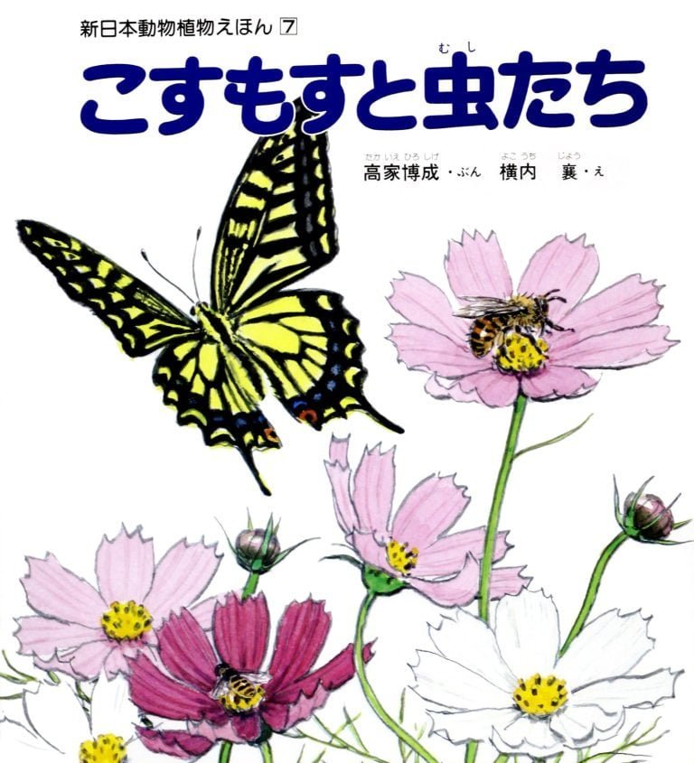 絵本「こすもすと虫たち」の表紙（詳細確認用）（中サイズ）