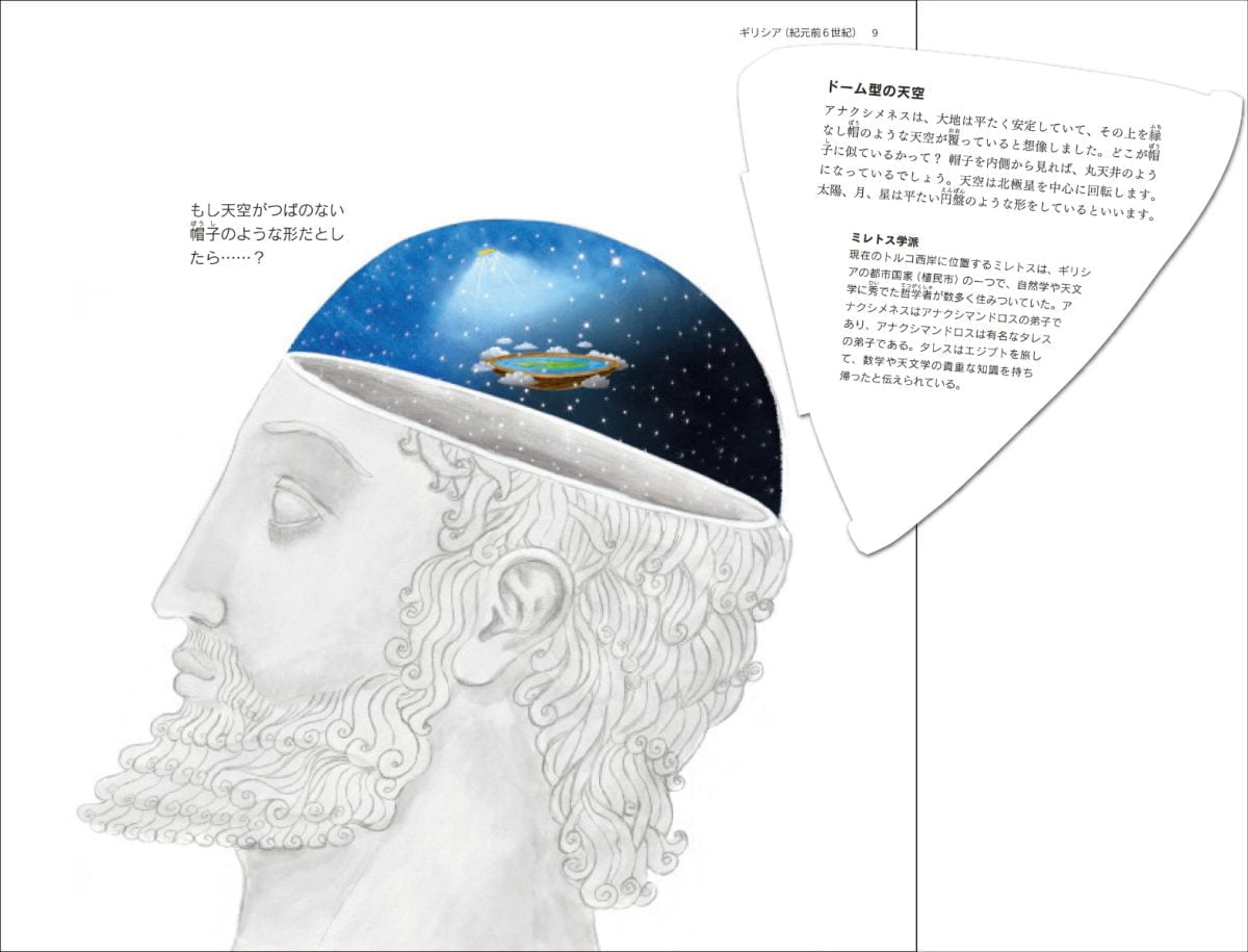 絵本「宇宙のすがたを科学する」の一コマ