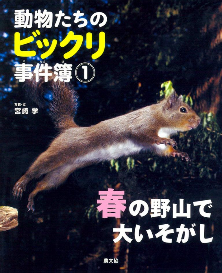 絵本「春の野山で大いそがし」の表紙（詳細確認用）（中サイズ）