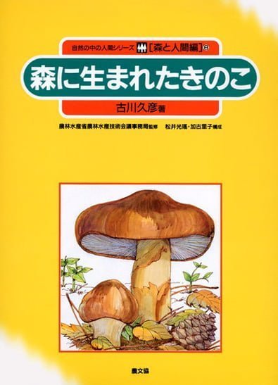 絵本「森に生まれたきのこ」の表紙（中サイズ）