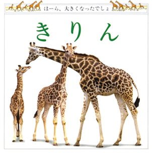 絵本「きりん」の表紙（詳細確認用）（中サイズ）