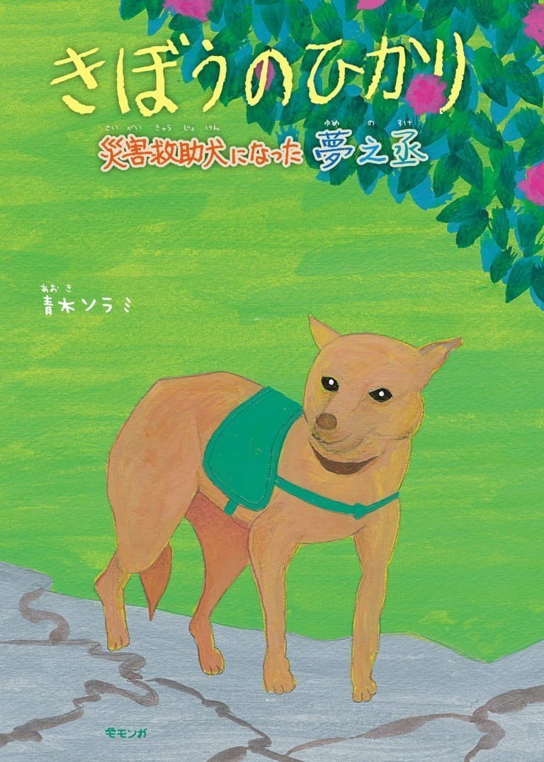 絵本「きぼうのひかり 災害救助犬になった夢之丞」の表紙
