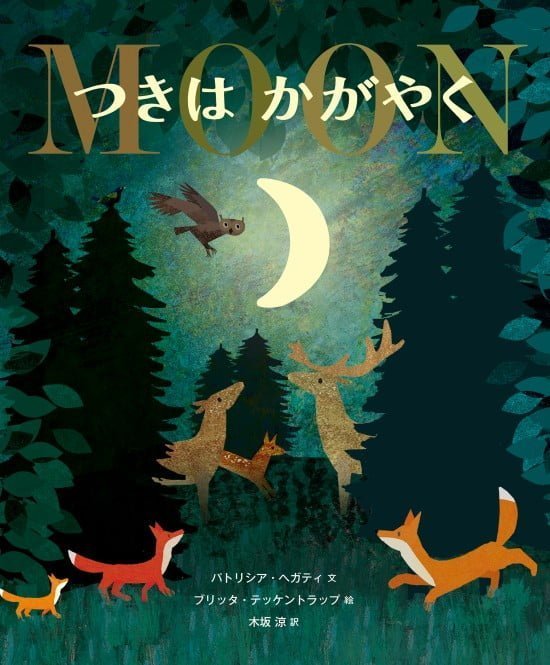 絵本「つきはかがやく」の表紙（全体把握用）（中サイズ）