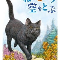 絵本「くろねこのロク 空をとぶ」の表紙（サムネイル）