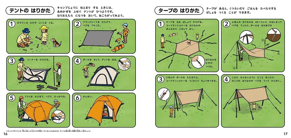 絵本「キャンプのずかん」の一コマ5