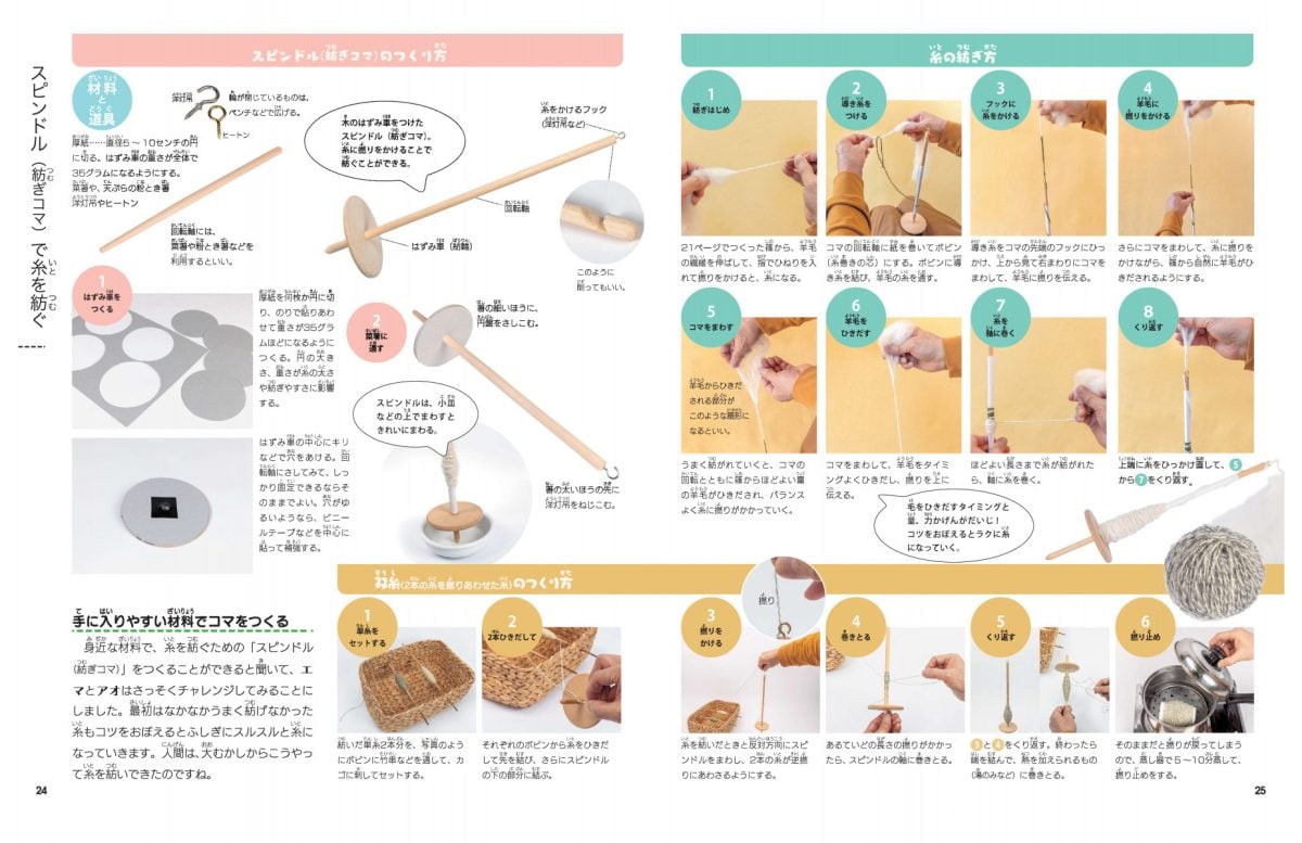 絵本「イチからつくる 羊の毛糸とフェルト」の一コマ3