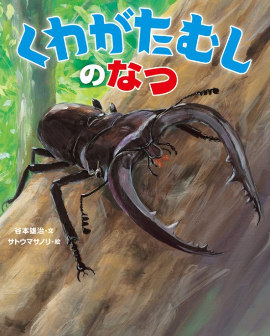 絵本「くわがたむしのなつ」の表紙（全体把握用）（中サイズ）