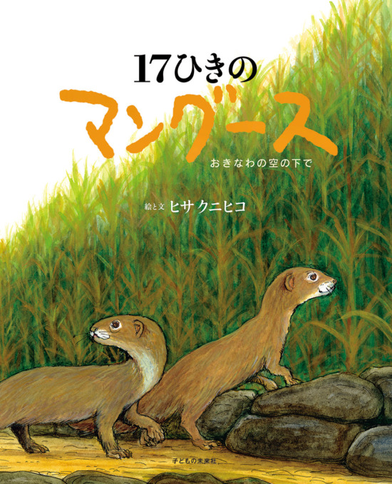 絵本「17ひきのマングース おきなわの空の下で」の表紙（全体把握用）（中サイズ）