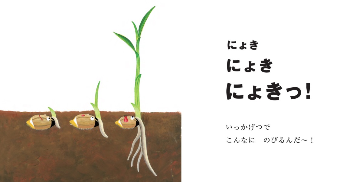 絵本「いちにちおこめ」の中面3