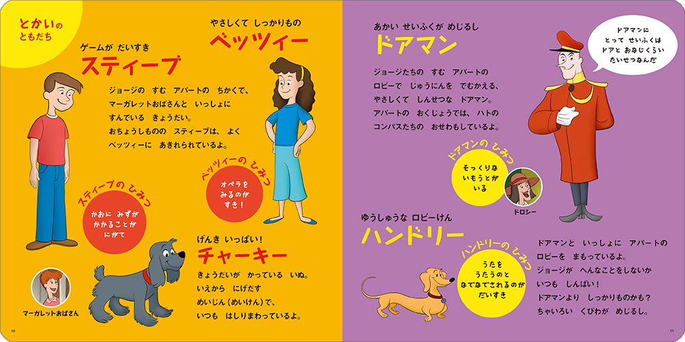 絵本「アニメ おさるのジョージ キャラクターずかん」の中面4