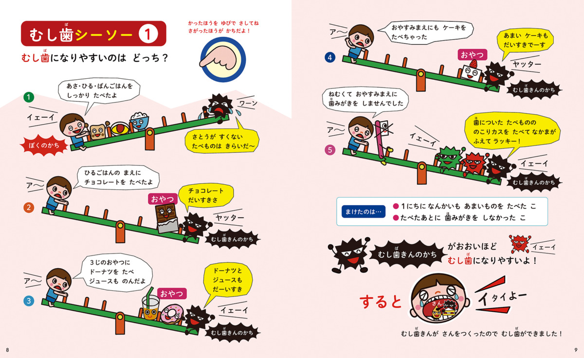 絵本「1回3分 むし歯にならない絵本」の中面3