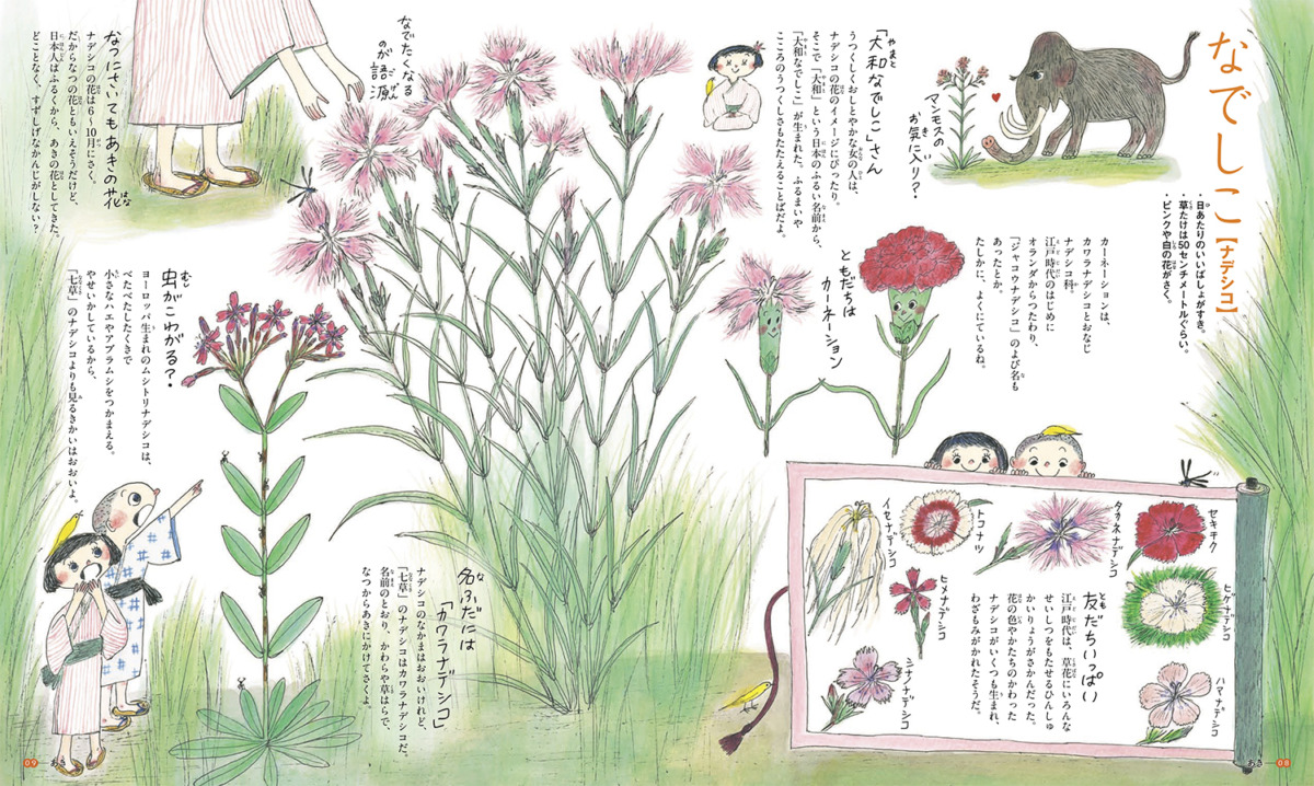 絵本「ななくさのえほん はる あき」の中面2