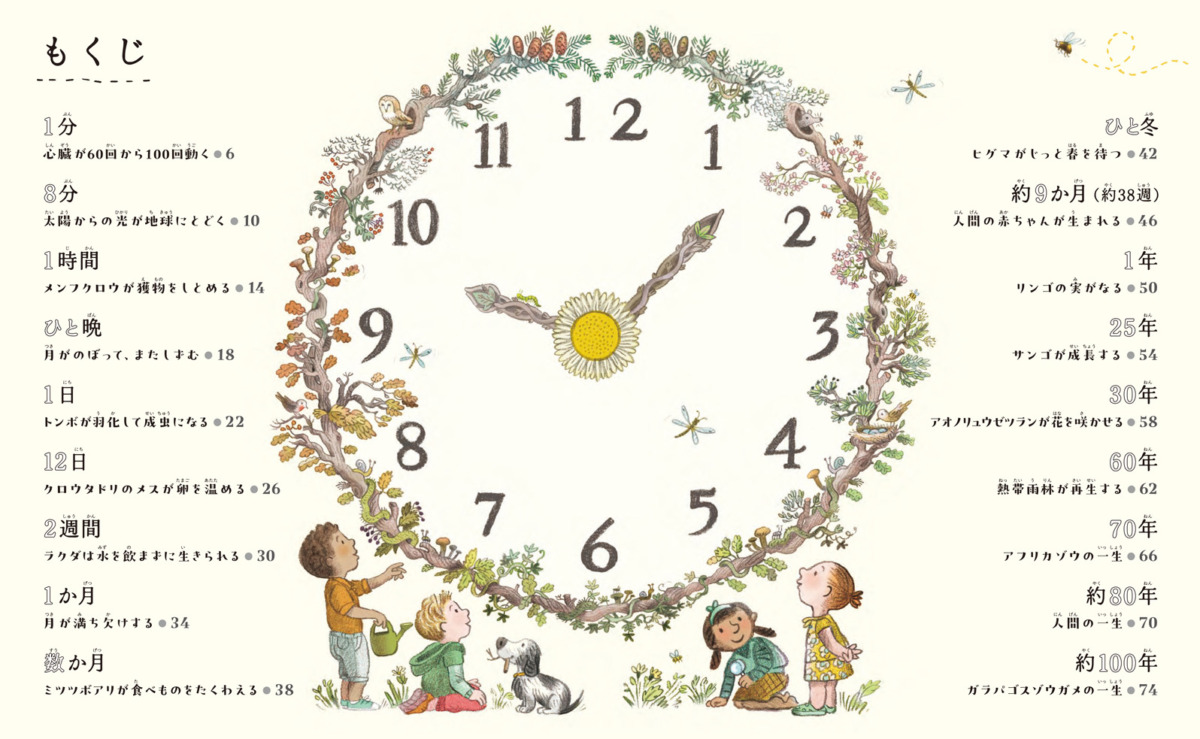 絵本「感じてみよう 時間の長さ」の中面2