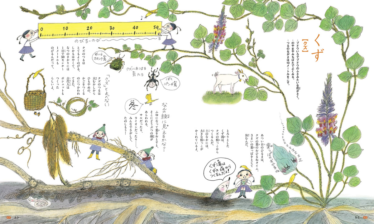 絵本「ななくさのえほん はる あき」の中面3