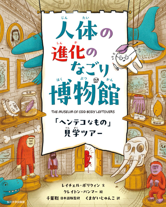 絵本「人体の進化のなごり博物館」の表紙（全体把握用）（中サイズ）
