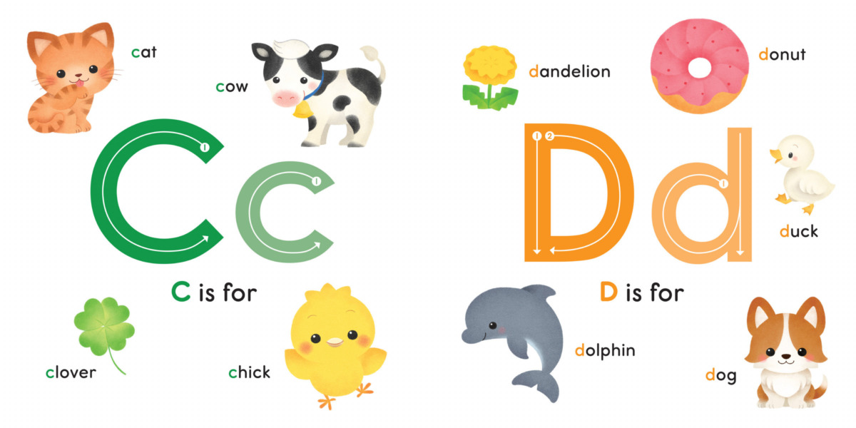 絵本「ぴよちゃんの ABC」の中面2