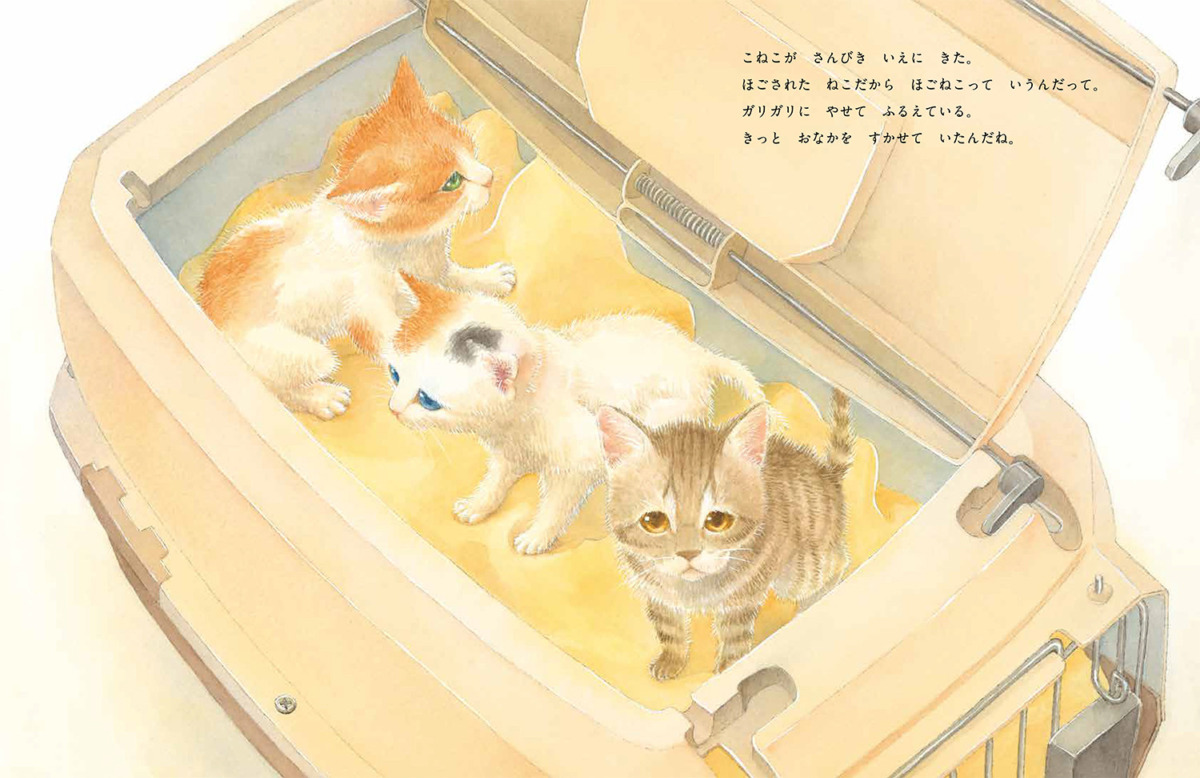 絵本「ほごねこそつぎょうしき」の中面
