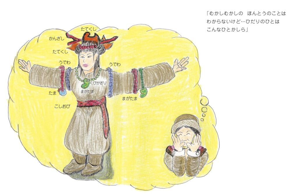 絵本「むかしむかしのおしゃれのひみつ」の中面3