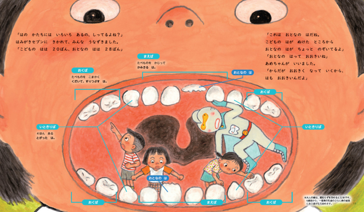 絵本「はみがきセブン」の中面