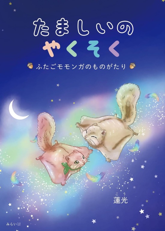 絵本「たましいのやくそく」の表紙(全体把握用)(中サイズ)