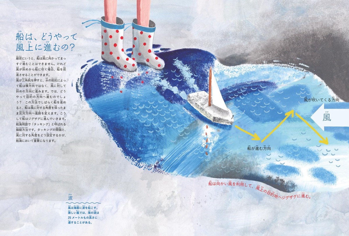 絵本「風のはなし 風をめぐる冒険の旅へ」の中面4