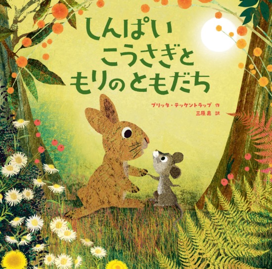 絵本「しんぱいこうさぎと もりのともだち」の表紙（中サイズ）