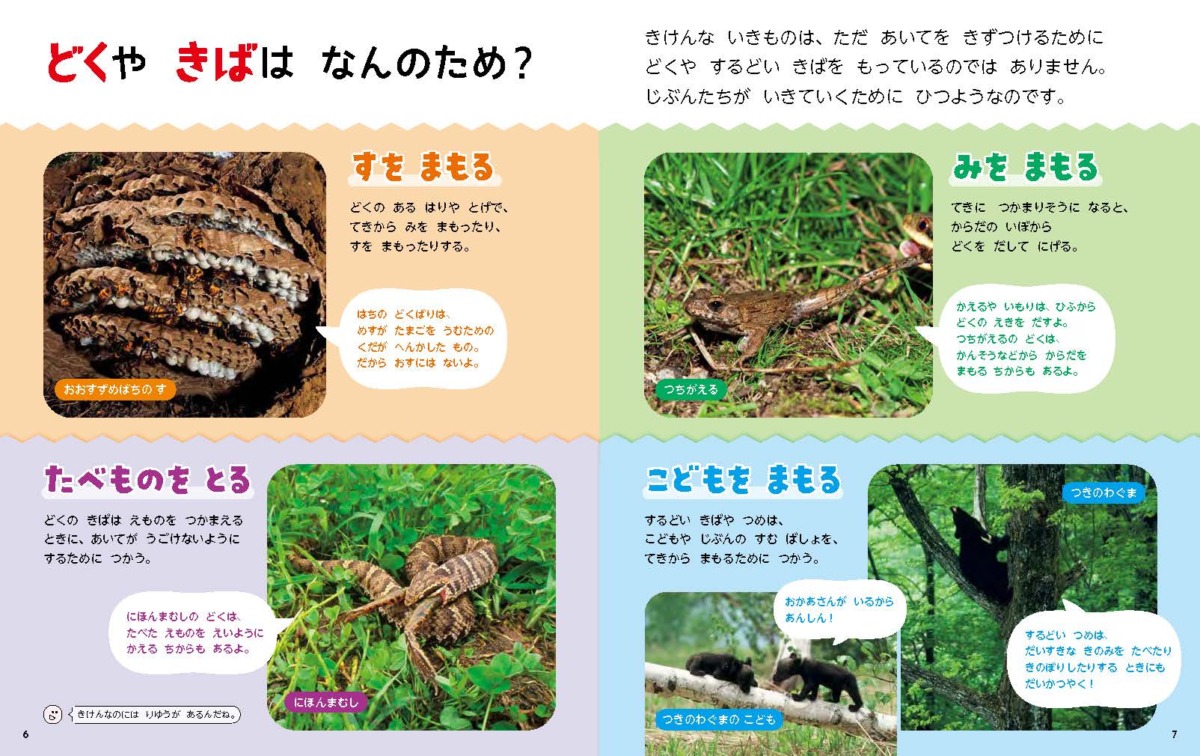 絵本「きけんな いきもの」の中面2